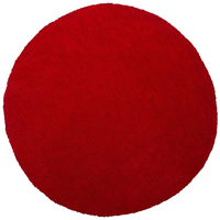 Tappeto shaggy rosso 140 cm moderno tappeto rotondo trapuntato a Pelo Lungo