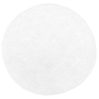 Tappeto Shaggy tappetino Bianco ø 140 cm Moderno Tappeto Rotondo a Pelo Lungo