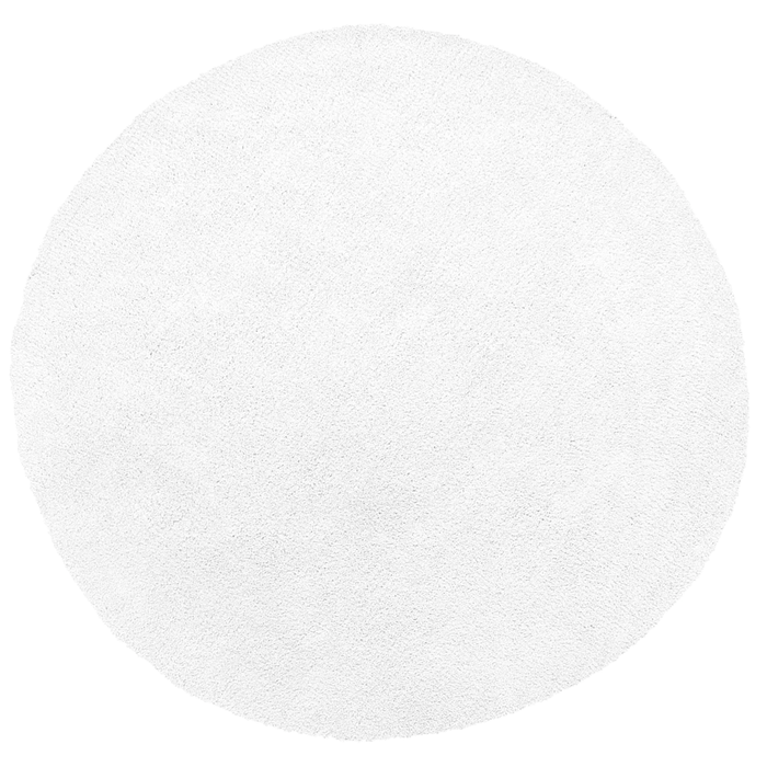 Tappeto Shaggy tappetino Bianco ø 140 cm Moderno Tappeto Rotondo a Pelo Lungo