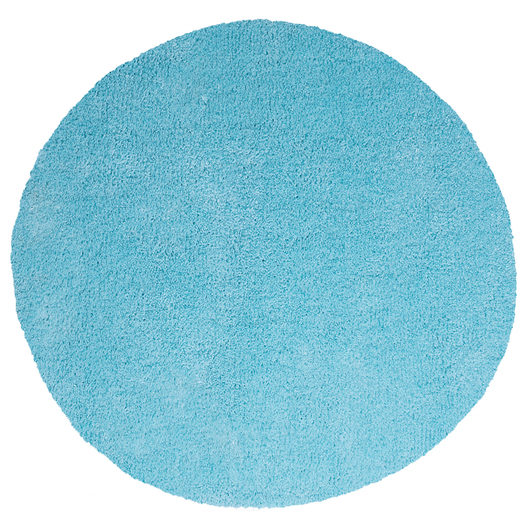 Tappeto Shaggy Blu 140 cm Moderno Tappeto Rotondo Turchese a Pelo Lungo