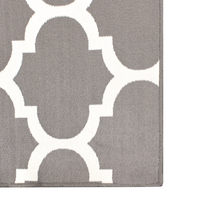 Tappeto tappetino Tessuto Grigio 140 x 200 cm Reversibile Esterno Interno Marocchino