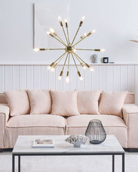 Lampada a Sospensione 18 Luci in Metallo dorato stile Glam moderno