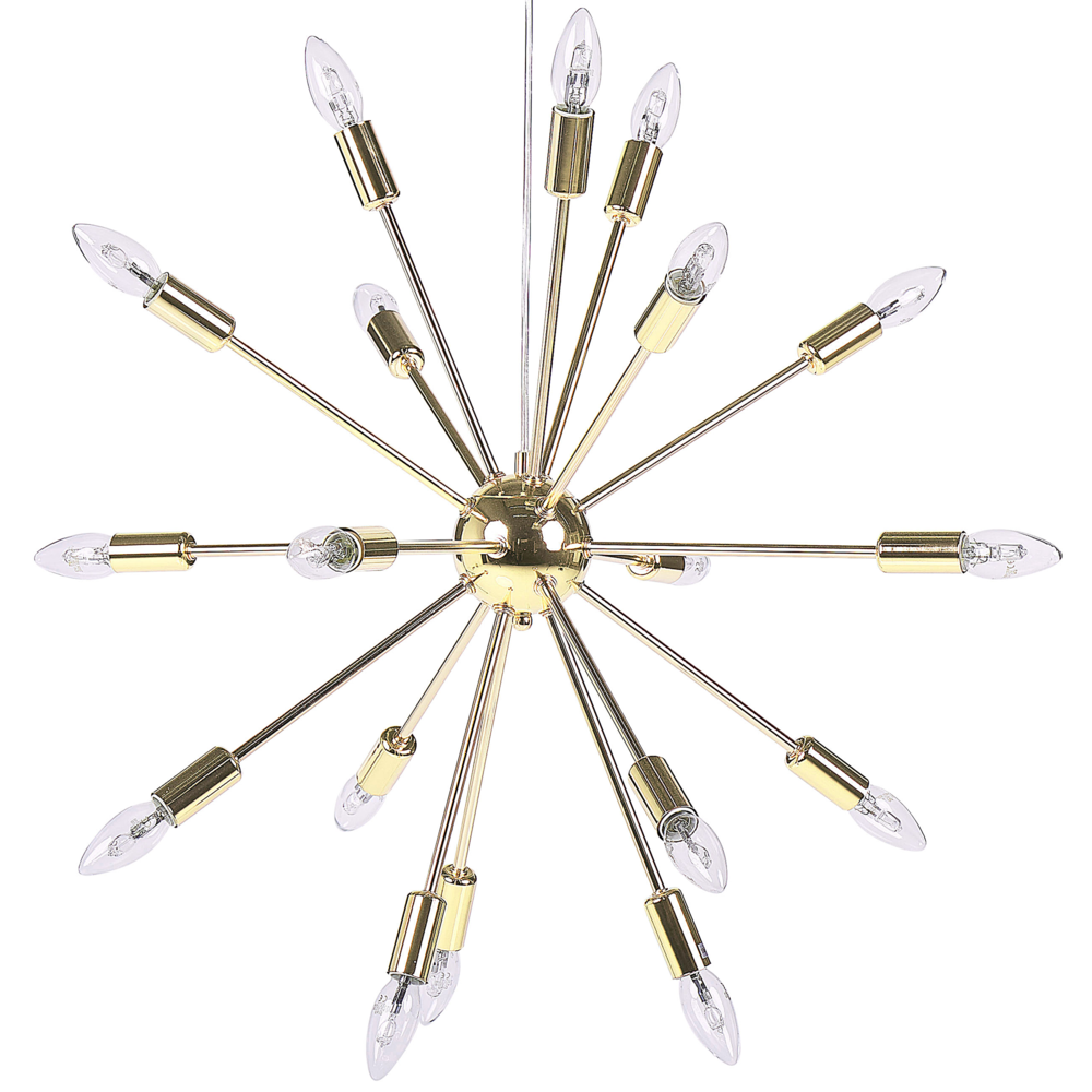 Lampada a Sospensione 18 Luci in Metallo dorato stile Glam moderno