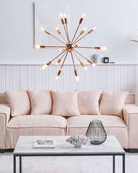 Lampada a Sospensione 18 punti Luci Metallo Rame stile glam moderno contemporaneo