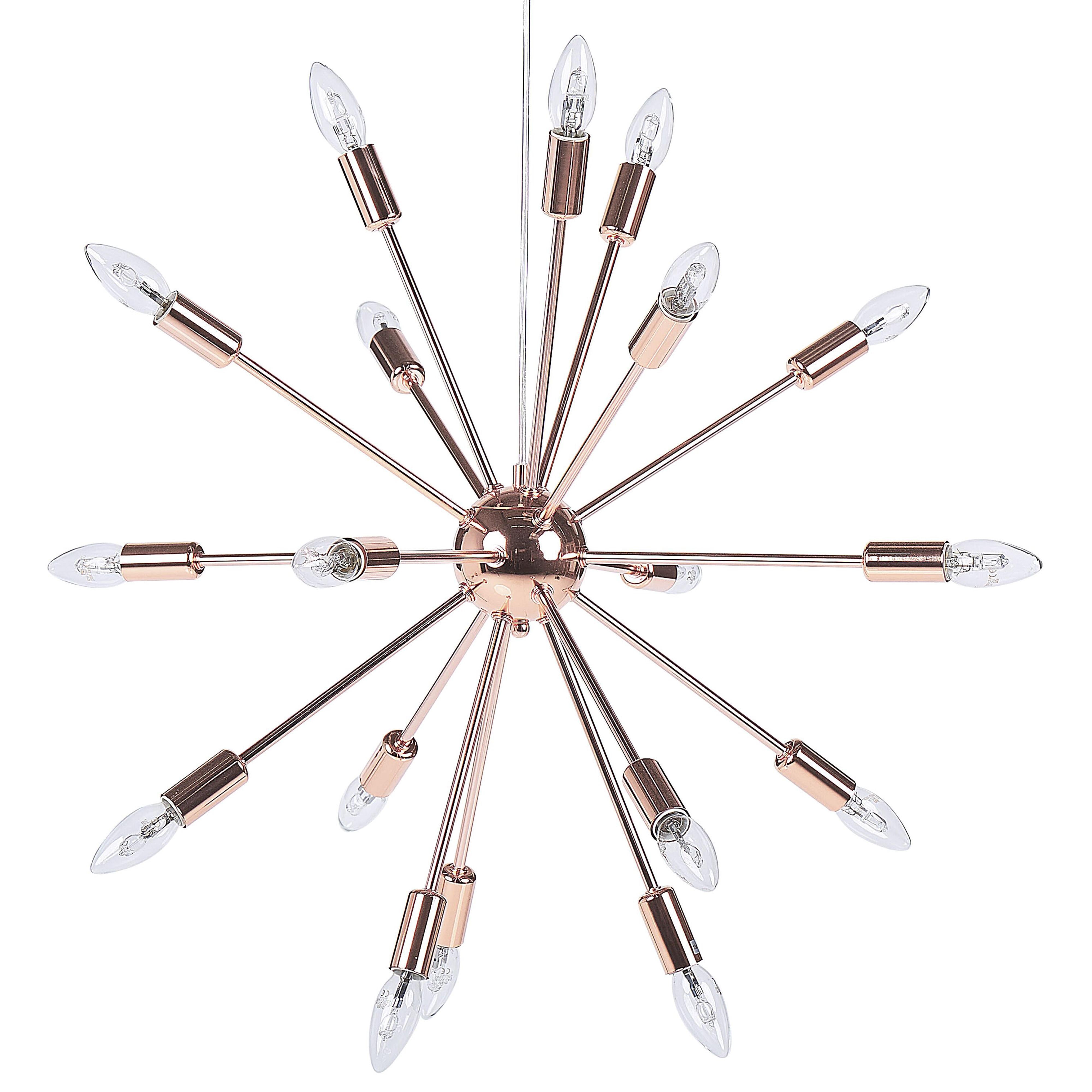 Lampada a Sospensione 18 punti Luci Metallo Rame stile glam moderno contemporaneo