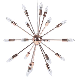 Lampada a Sospensione 18 punti Luci Metallo Rame stile glam moderno contemporaneo