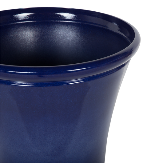 Vaso per piante Fioriera in fibra di colore blu navy solido Argilla lucida resistente all'esterno 46 x 40 cm per tutte le stagioni