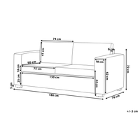 Divano a 3 posti rivestimento in pelle crosta marrone gambe cromate design retrò