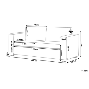 Divano a 3 posti rivestimento in pelle crosta marrone gambe cromate design retrò