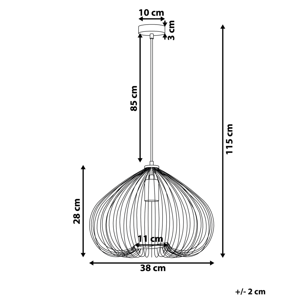 Lampada da soffitto in metallo rame Paralume Gabbia Filo Industriale