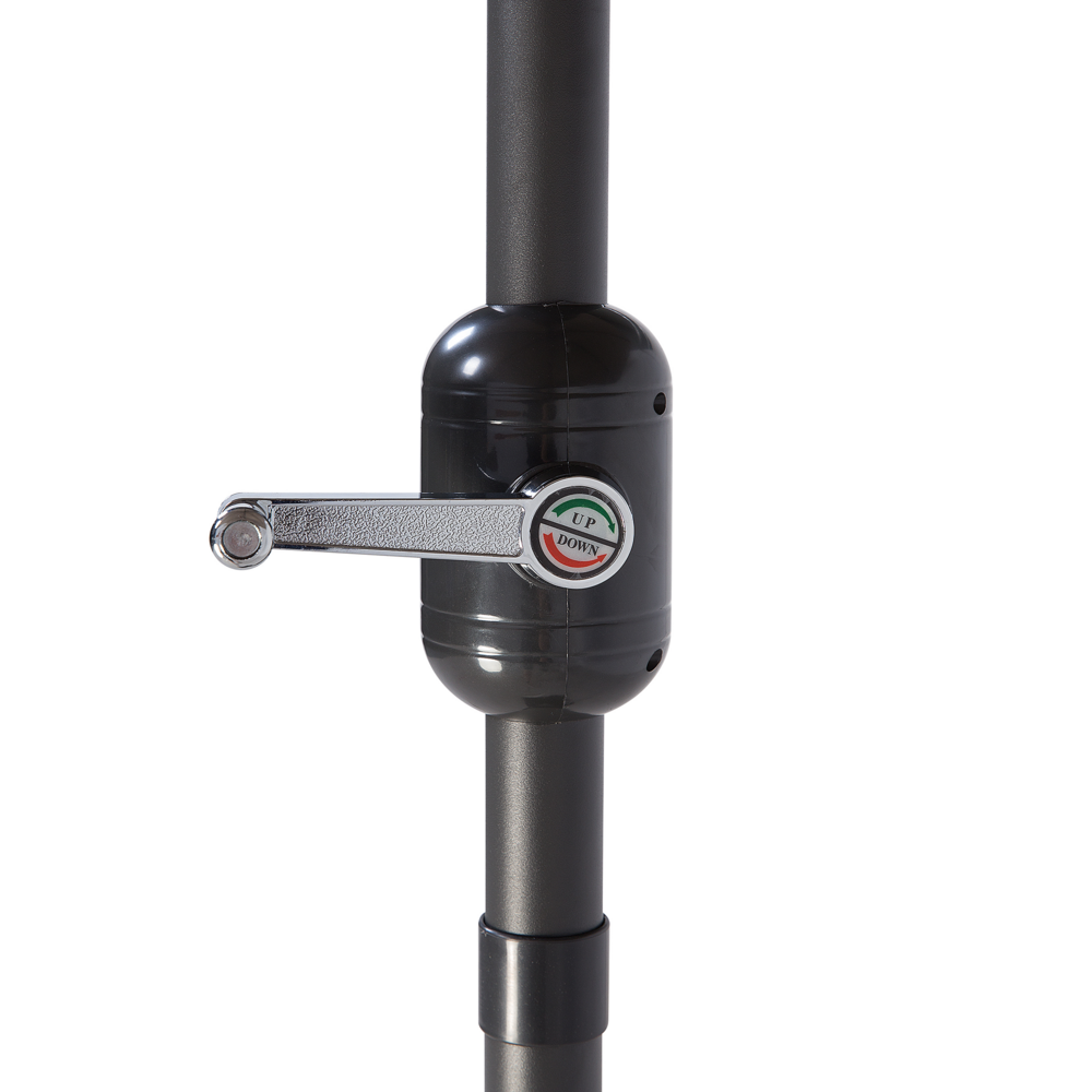 Ombrellone da giardino Struttura in alluminio grigio chiaro 230 x 270 x 270 cm regolabile