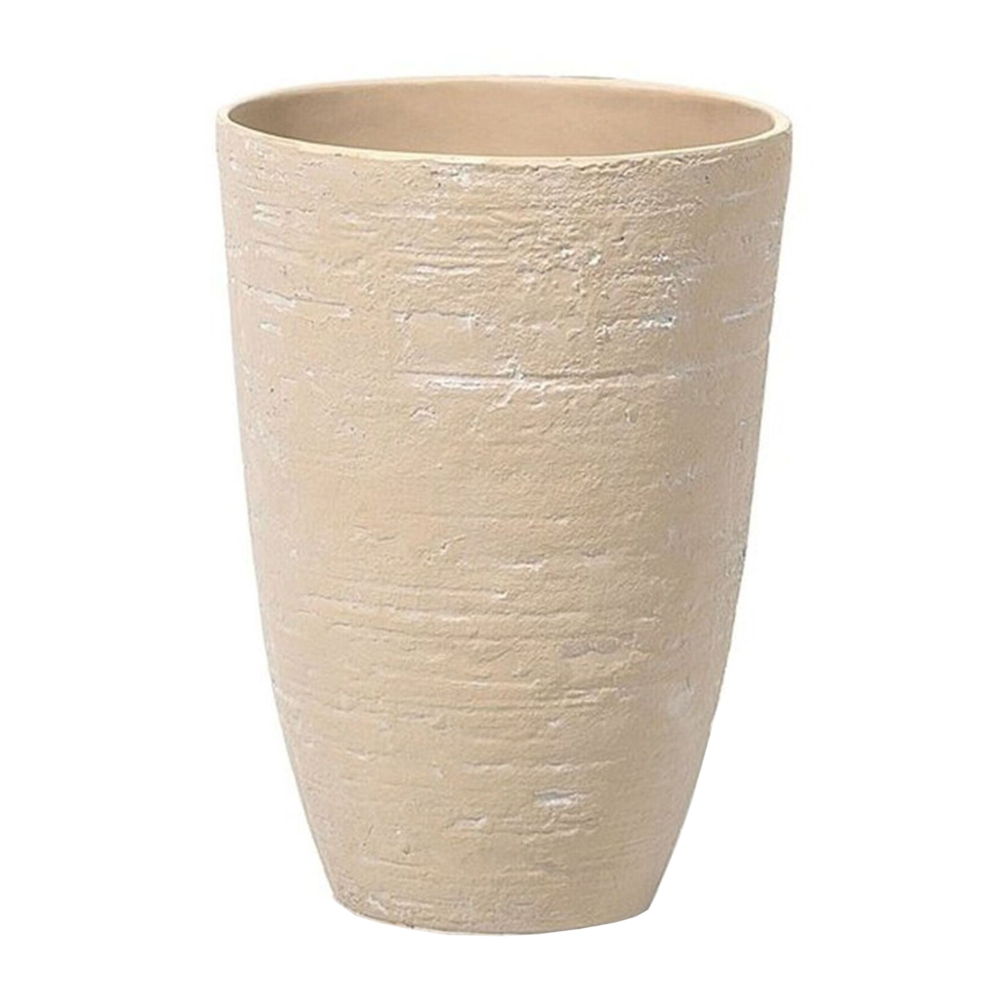 Vaso per piante in pietra di colore beige 35 x 35 x 50 cm per interni ed esterni terrazzo
