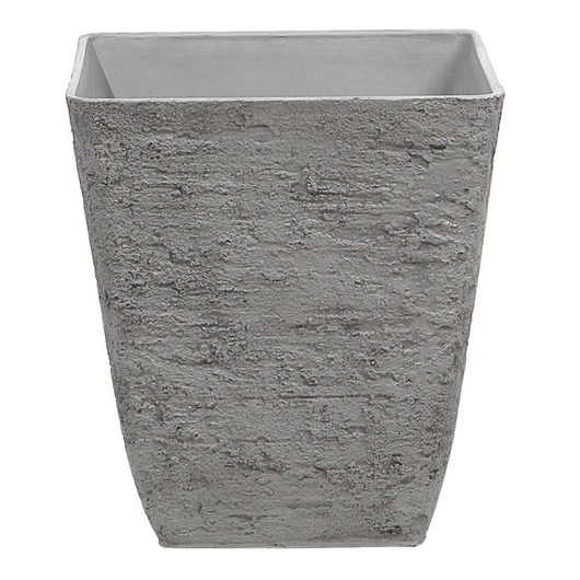 Vaso per piante in pietra grigia in poliresina 39 x 39 x 43 cm per interni ed esterni quadrato