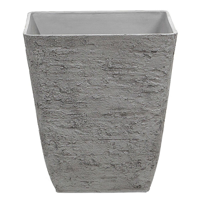 Vaso per piante in pietra grigia in poliresina 39 x 39 x 43 cm per interni ed esterni quadrato