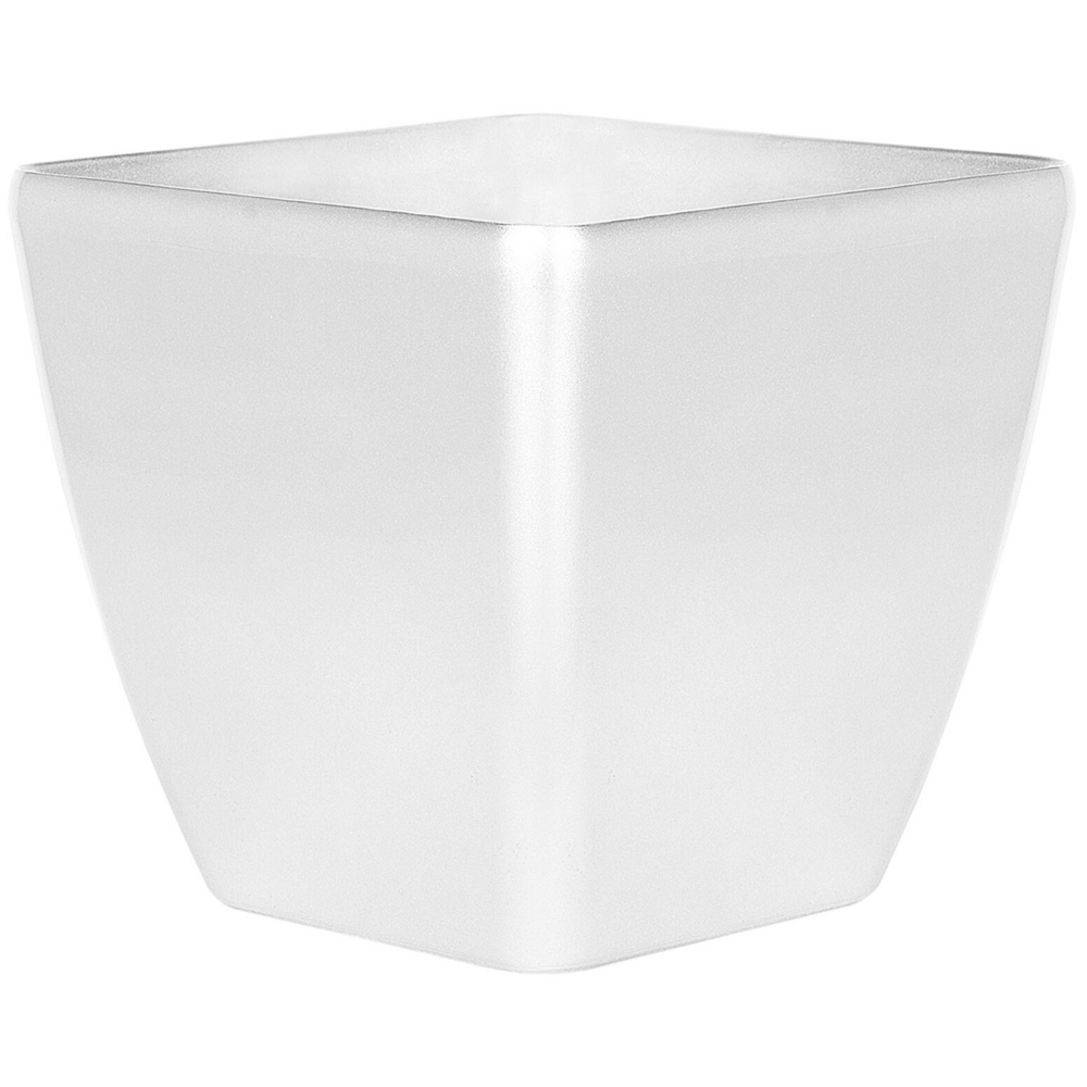 Vaso per piante in fibra d'argento argilla 41 x 42 x 42 cm per esterni interni per tutte le stagioni