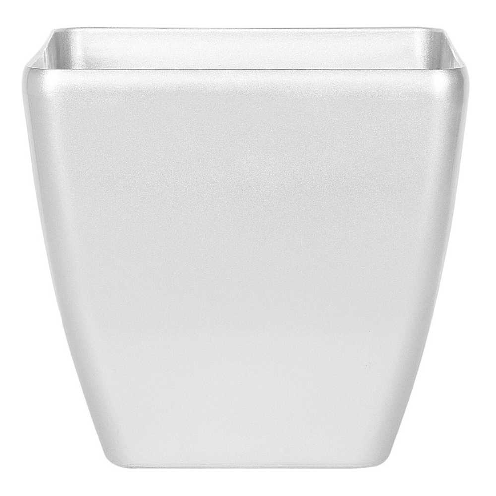 Vaso per piante in fibra d'argento argilla 34 x 35 x 35 cm per esterni interni per tutte le stagioni