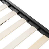 Dormeuse Letto estraibile Nero Singolo da 90 x 200 a 180 x 200 cm Base a doghe estraibile Convertibile