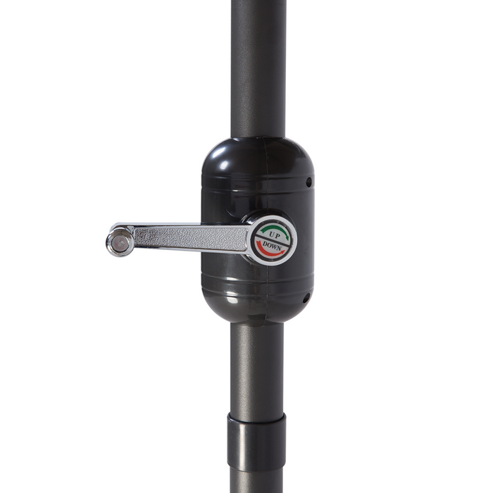 Ombrellone da giardino in tessuto grigio 230 cm resistente agli agenti atmosferici