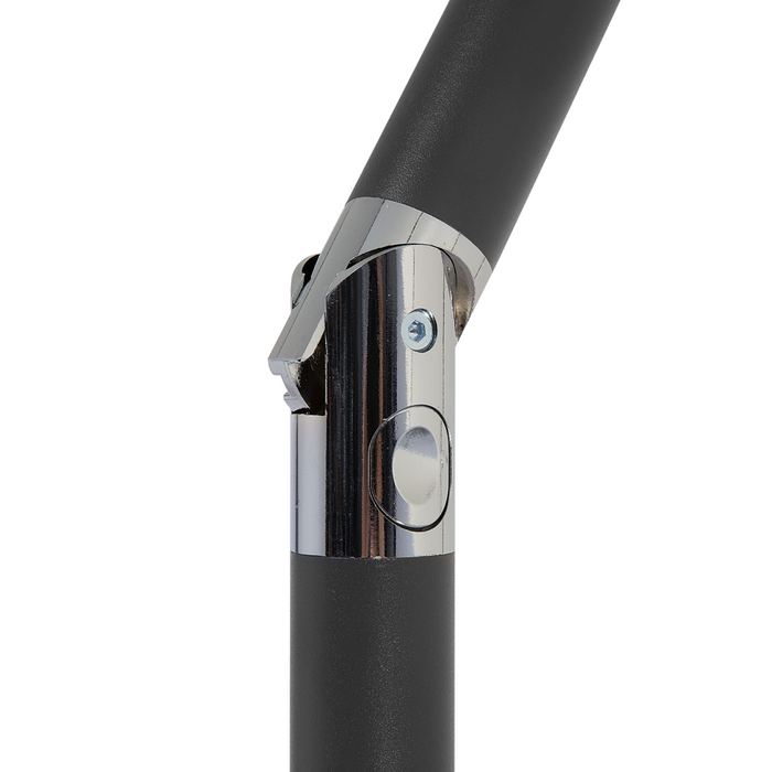 Ombrellone da giardino in tessuto grigio 230 cm resistente agli agenti atmosferici