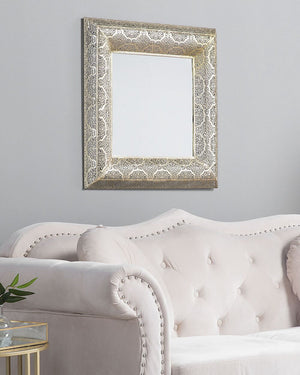 Specchio da parete da appendere a parete cornice decorativa quadrata dorata da 60 cm elemento di o