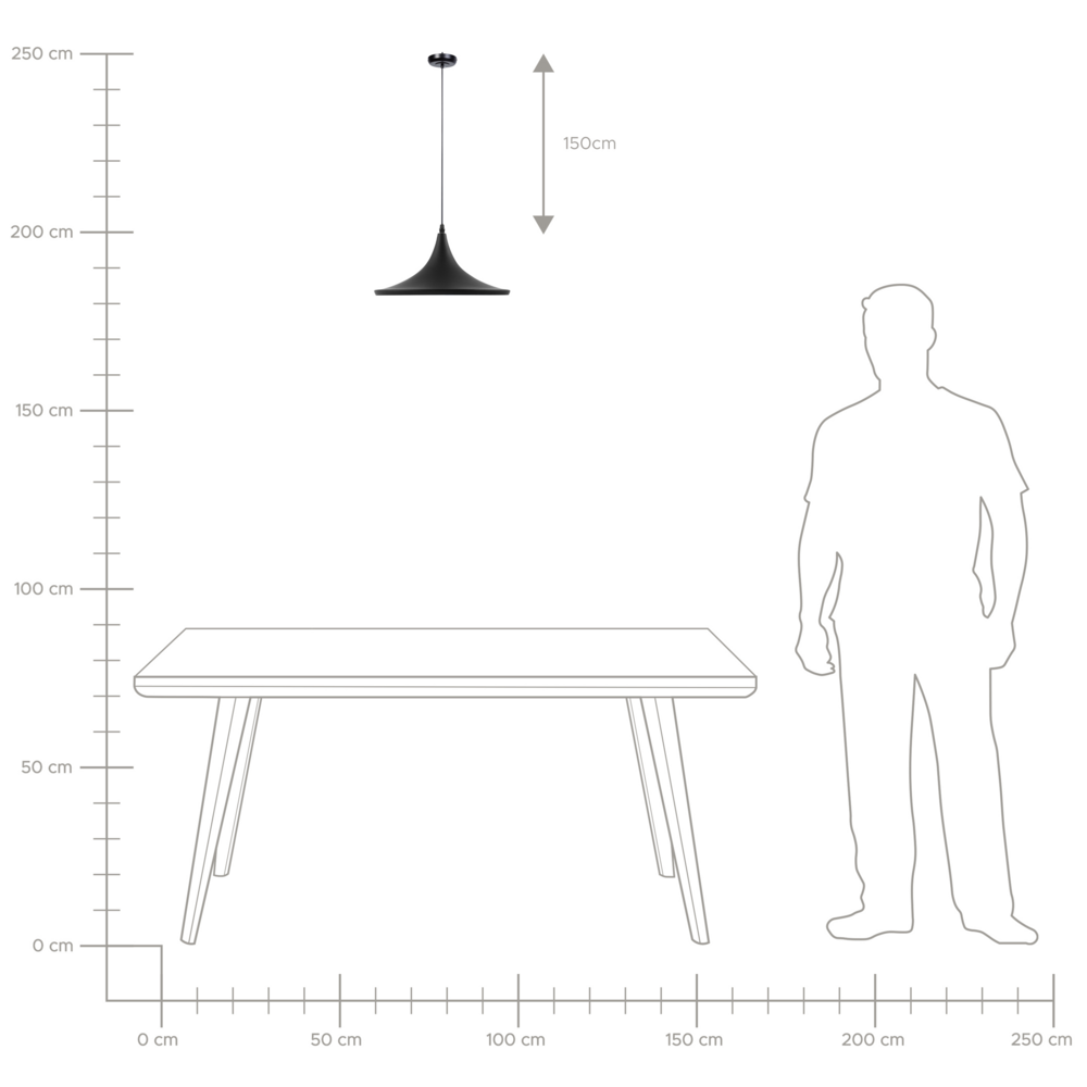 Lampada a sospensione a sospensione nera opaca con paralume in dorato dal design moderno e minimalista geometrico