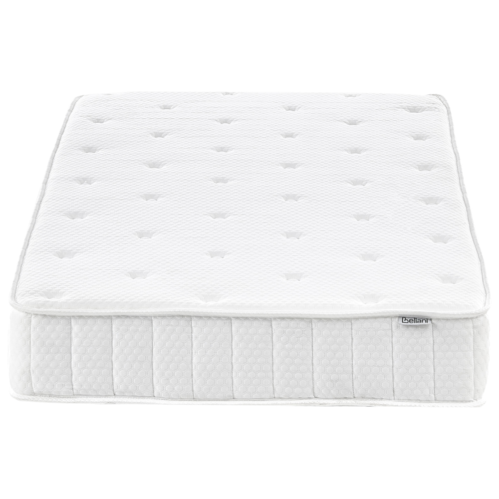 Materasso singolo double face medio duro tessuto bianco per letto 90 x 200 cm