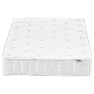 Materasso singolo double face medio duro tessuto bianco per letto 90 x 200 cm