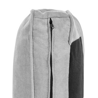 Divano 3 posti grigio chiaro con poggiapiedi ottomana imbottito metà secolo