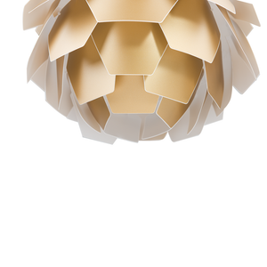 Lampadario Lampada a Sospensione con paralume a pigna in plastica dorata