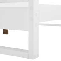 Letto in Legno di Pino Bianco a Doghe Design Minimalista 180 x 200 cm stile scandinavo retrò