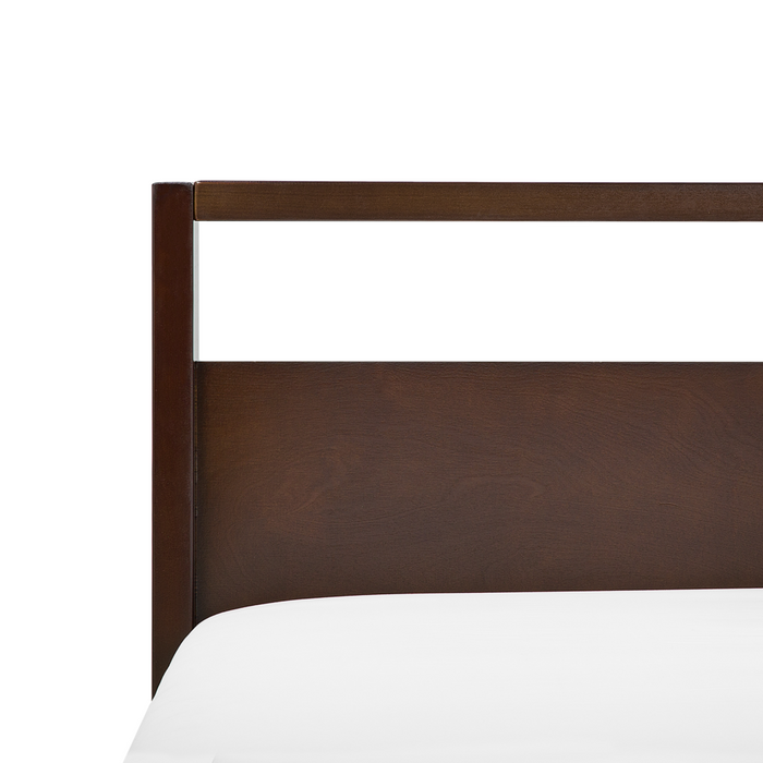 Letto matrimoniale in legno di pino scuro 140 x 200 cm a doghe