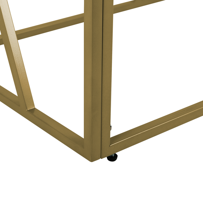 Consolle Metallo dorato 85 x 100 x 40 cm Glam in stile moderno