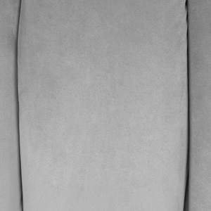 Divano in velluto grigio chiaro a 3 posti con braccioli incassati sullo schienale gambe in legno