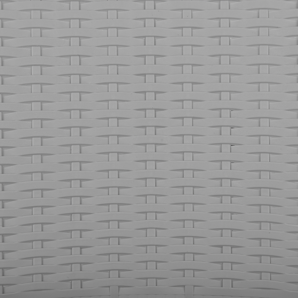 Set di 2 sedie da pranzo da giardino in materiale sintetico grigio chiaro impilabili per esterno minimalista