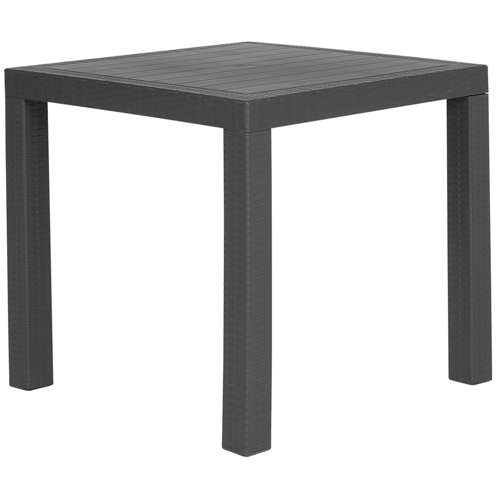 Tavolo da pranzo da giardino grigio 80 x 80 cm quadrato a 4 posti minimalista