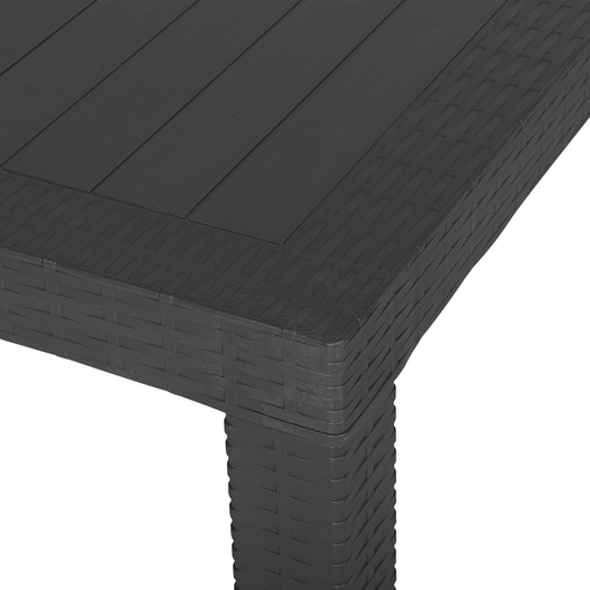 Tavolo da pranzo da giardino grigio 80 x 80 cm quadrato a 4 posti minimalista