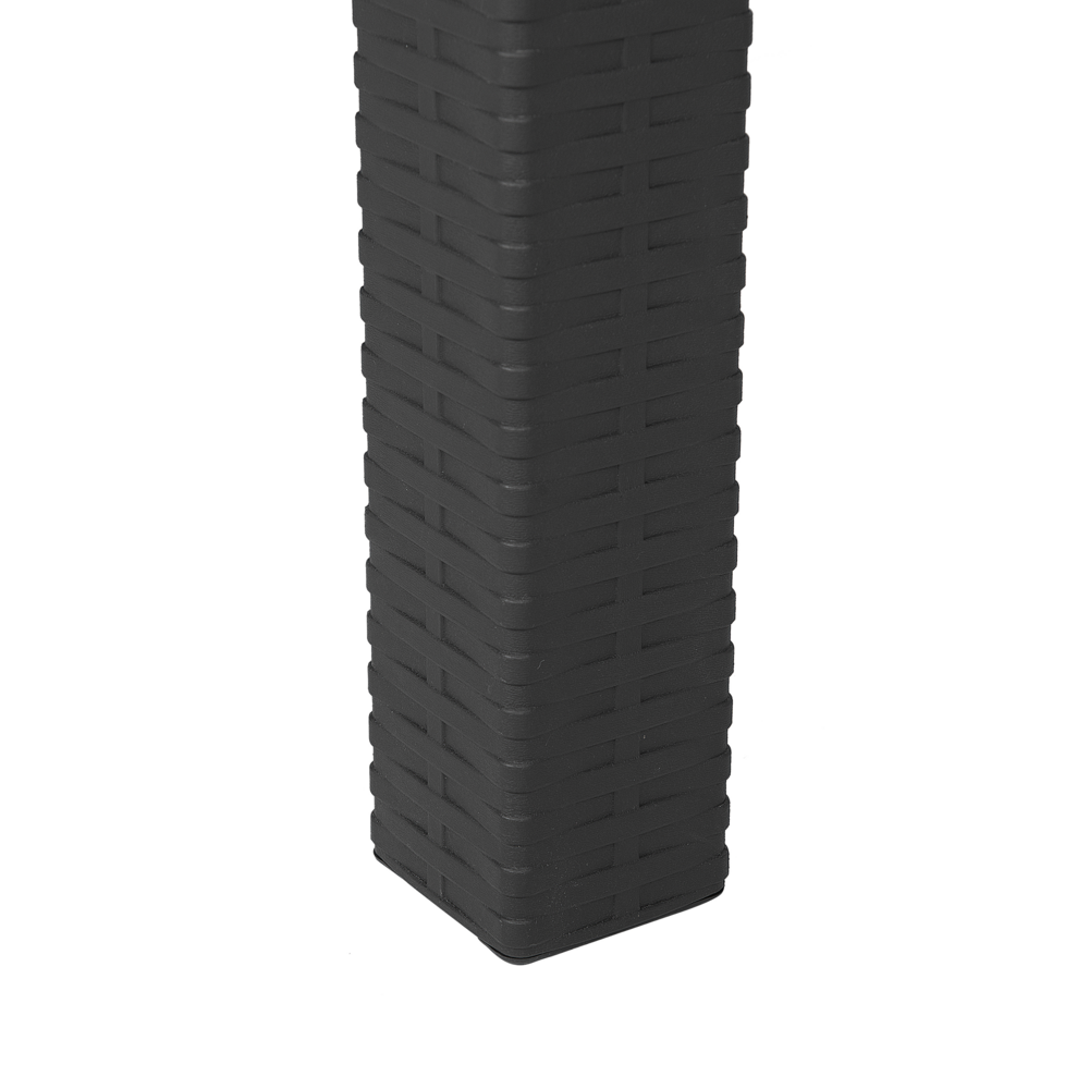 Tavolo da pranzo da giardino grigio 80 x 80 cm quadrato a 4 posti minimalista