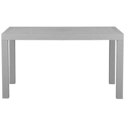 Tavolo da pranzo da giardino grigio chiaro 140 x 80 cm 6 posti rettangolare minimalista