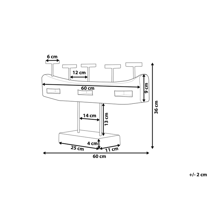 Portacandele in legno di pino ed elementi in metallo moderno