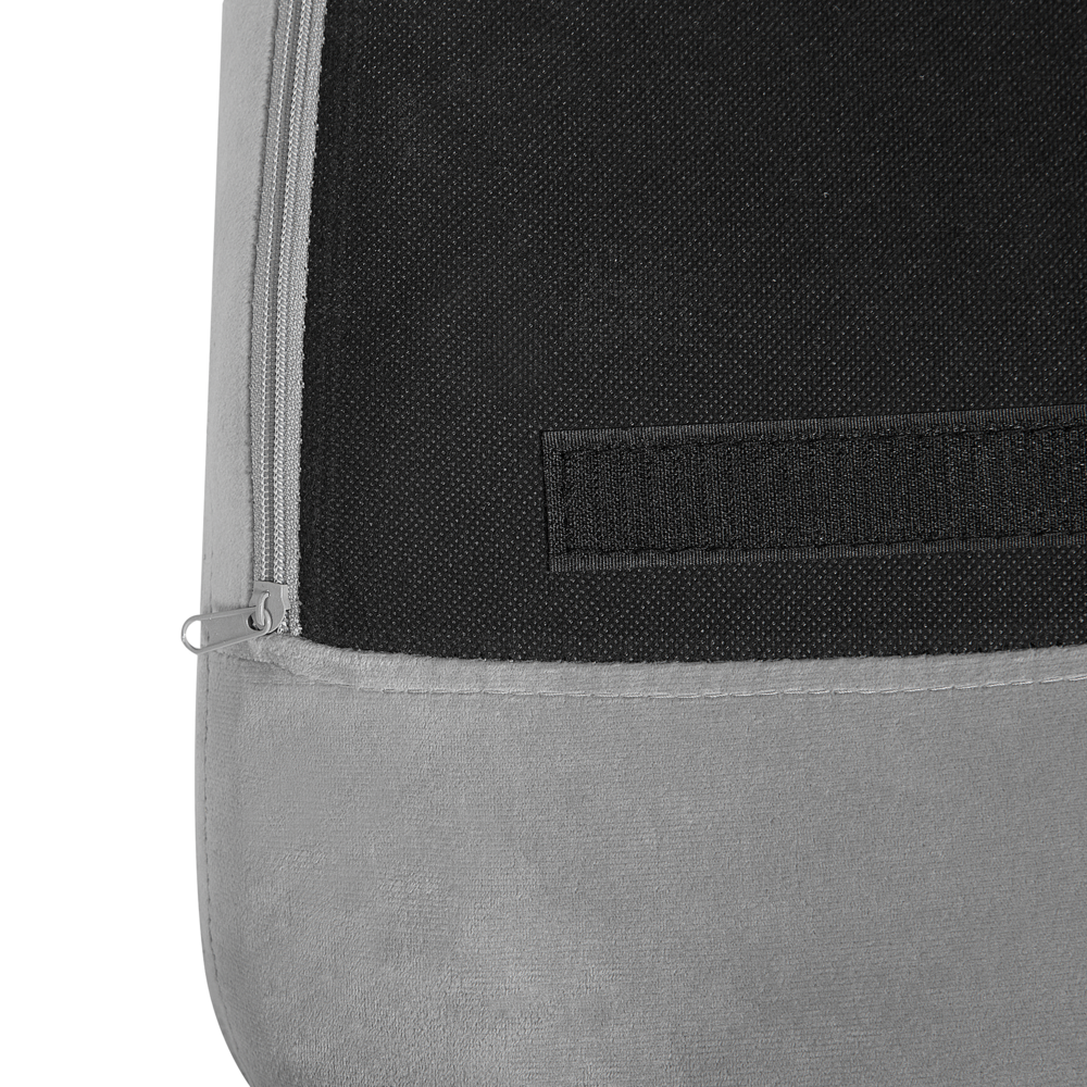 Sedia A Dondolo Velluto Grigio Chiaro Gambe In Metallo Pattini In Legno Moderna