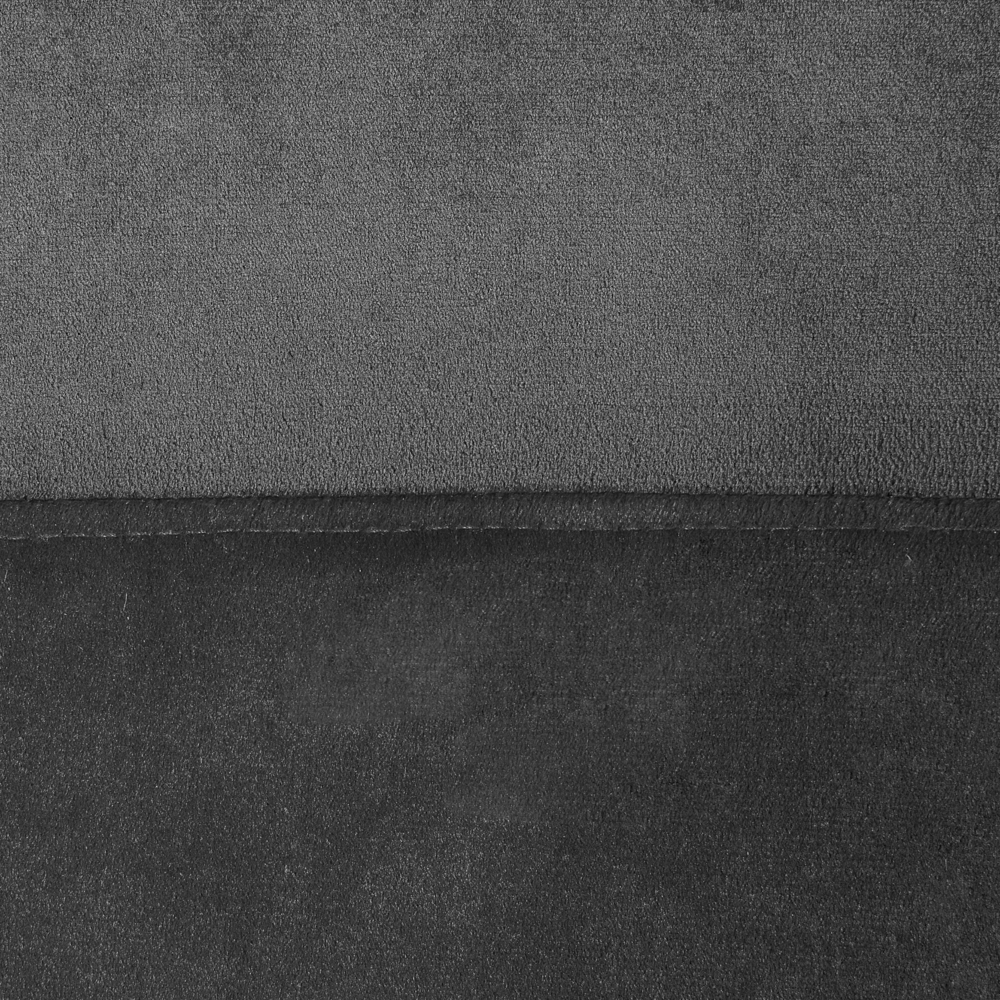 Sedia A Dondolo Velluto Grigio Scuro Gambe In Metallo Pattini In Legno Moderna