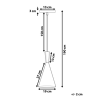 Lampada a sospensione a sospensione con paralume Nero Cono geometrico Design moderno e minimalista