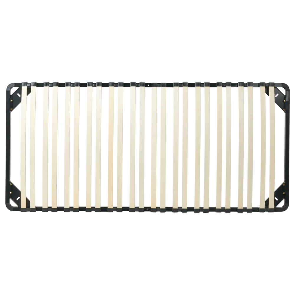 Base del letto singola dimensione 90 x 200 doghe in legno massello struttura in metallo