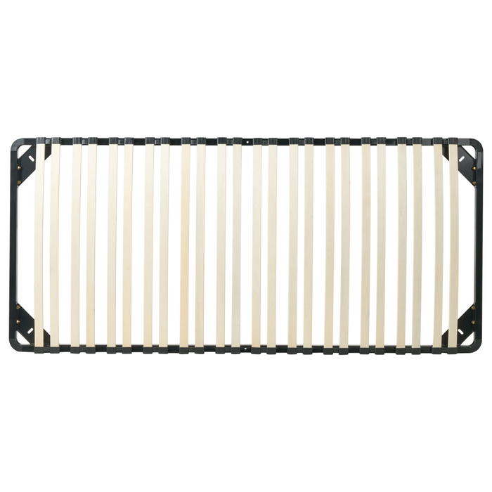 Base del letto singola dimensione 90 x 200 doghe in legno massello struttura in metallo