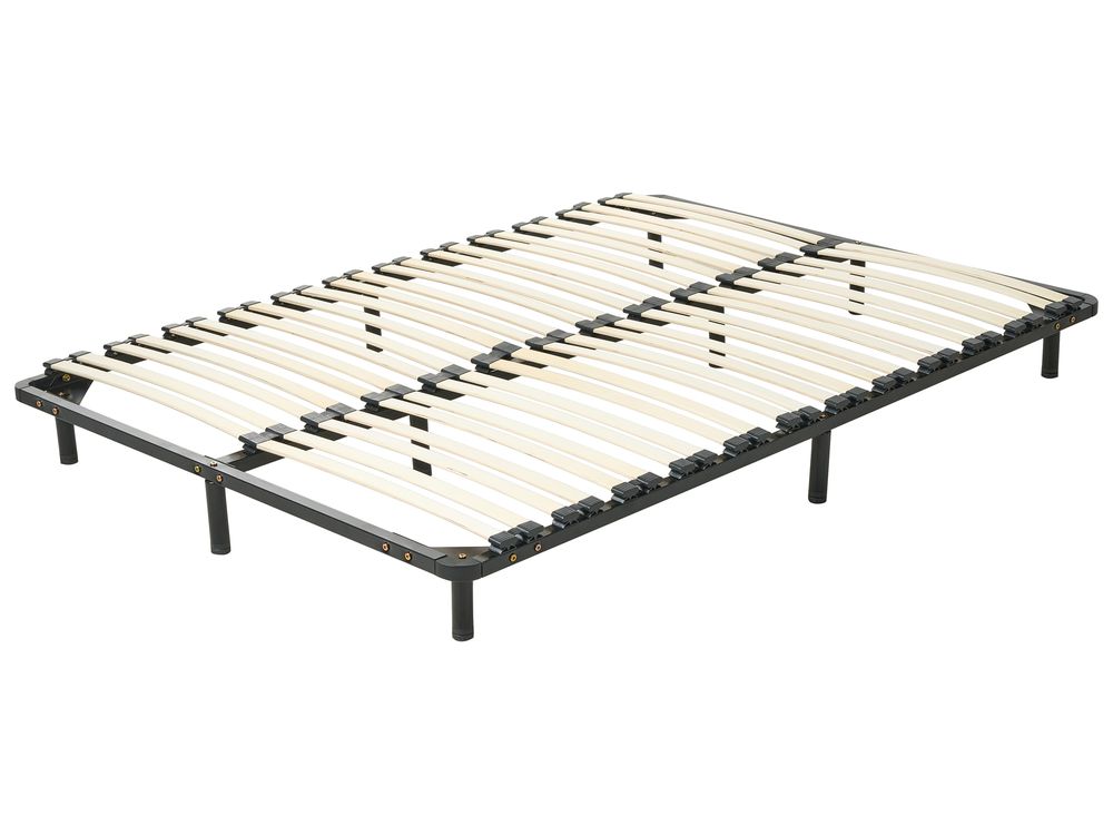 Rete a doghe autoportante matrimoniale 140 cm 3 doghe in legno massello struttura in metallo su gambe