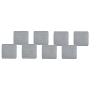 Set di 8 cuscini di seduta per sedia da giardino in tessuto resistente all'acqua grigio chiaro