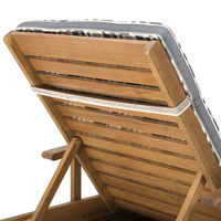 Cuscino per sdraio da giardino Cuscino per schienale in poliestere blu e beige Design moderno Cuscino per esterni