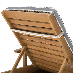 Cuscino per sdraio da giardino Cuscino per schienale in poliestere blu e beige Design moderno Cuscino per esterni