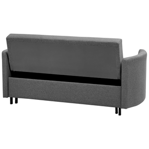 Divano letto a 2 posti grigio funzione letto braccioli profilati