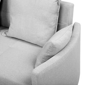 Divano letto a 2 posti grigio chiaro Funzione letto Braccioli profilati